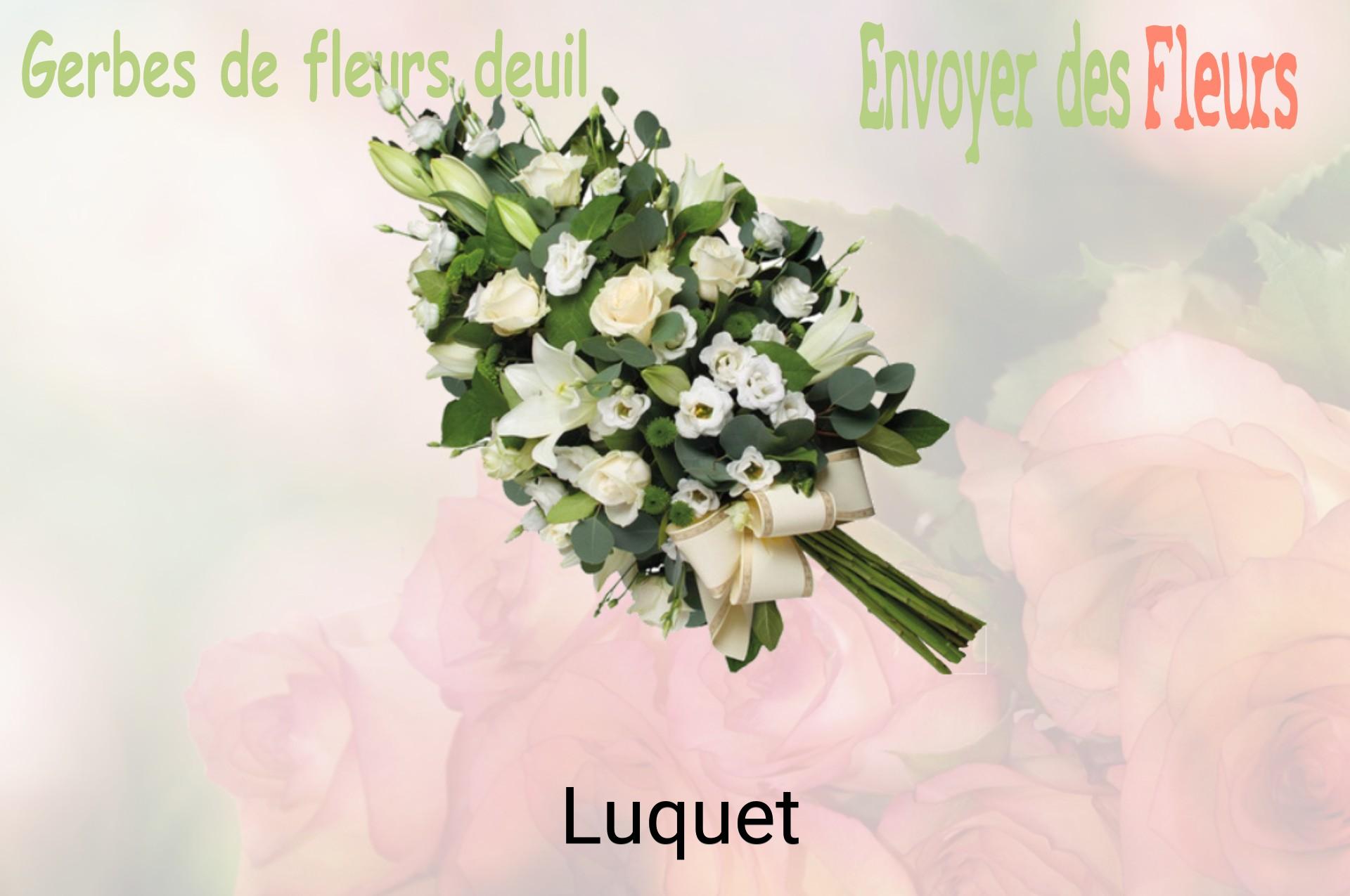 Gerbe de fleurs de deuil livrée à Luquet
